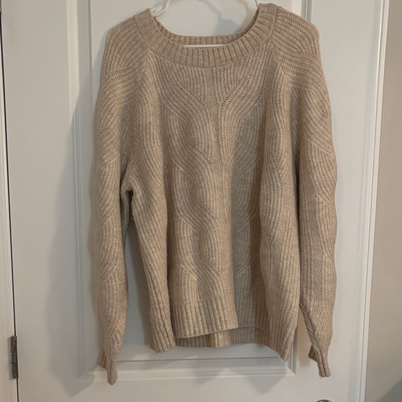 Market & Spruce Sweaters - Market & Spruce Beige Cable Knit Sweater